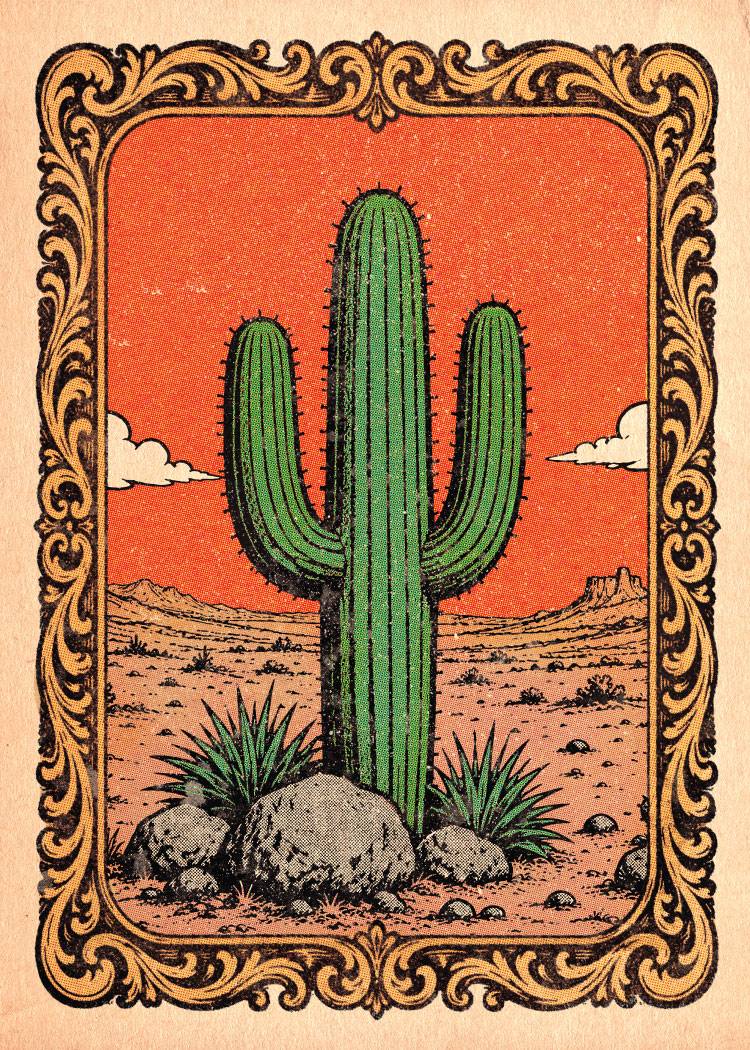 Cactus card back